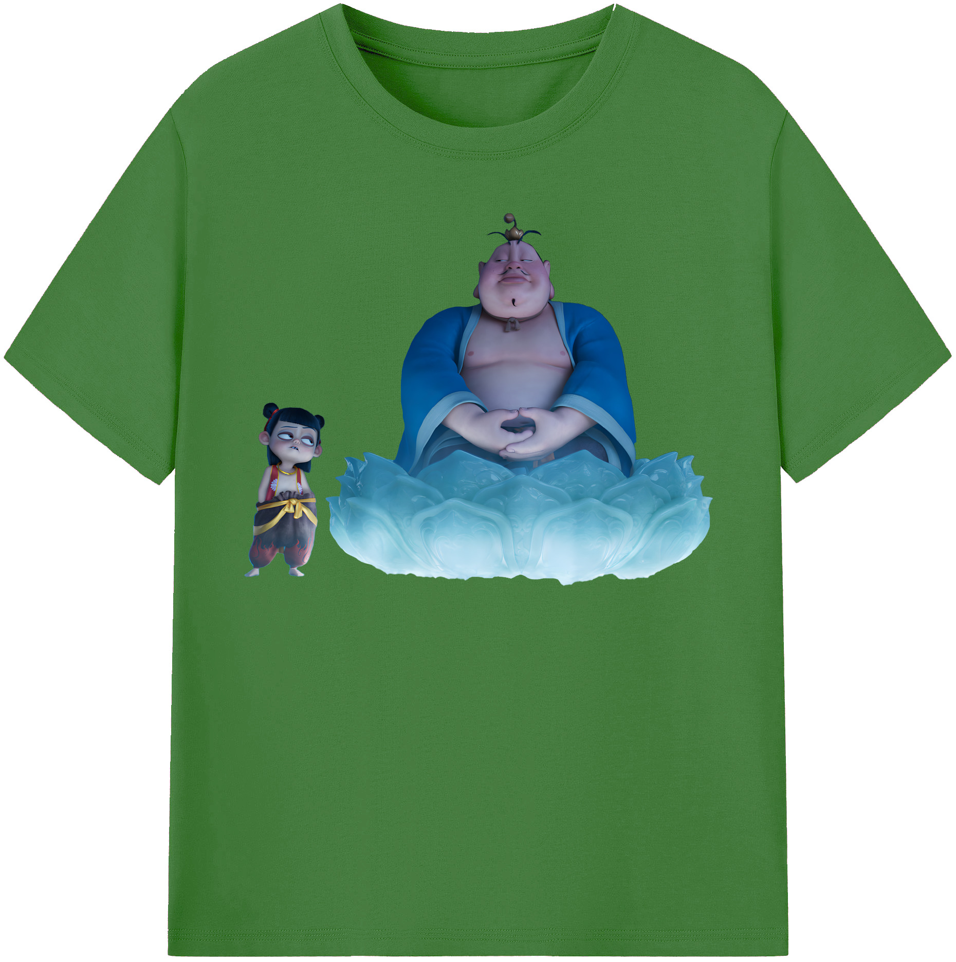 （画像用） Ne Zha 2 ナタ 魔童の大暴れ レディースカジュアルプリントTシャツ（綿100％）